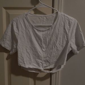 White crop top